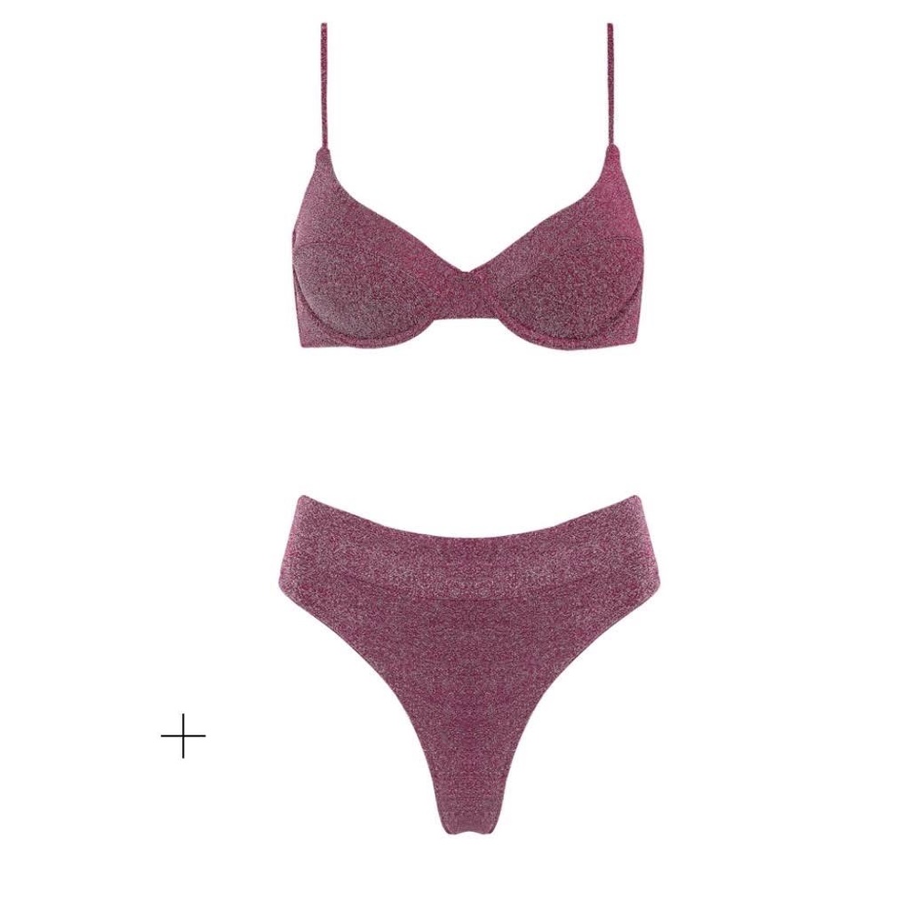 Triangl Grape Sparkle Bikini NWT | S+ top, S bottom